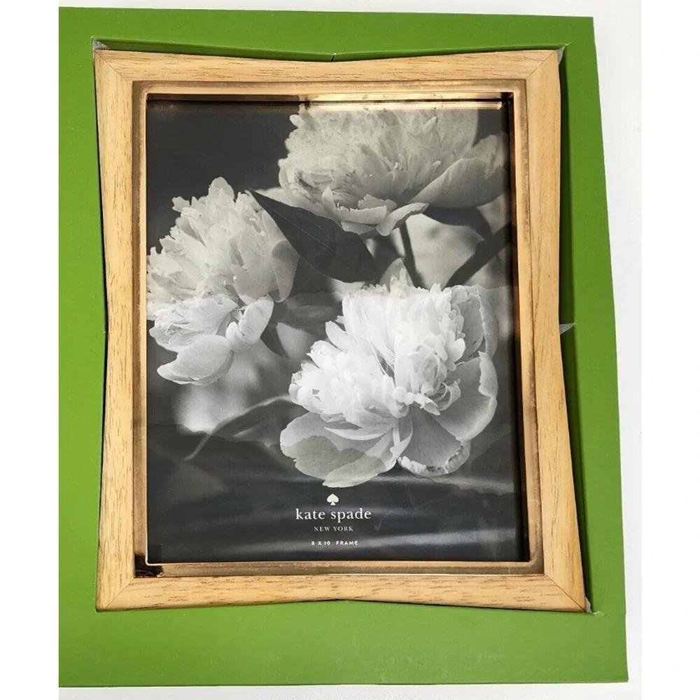 Kate Spade Two Hearts Gold Plated Wood Picture Frame 8x10 Boxed
